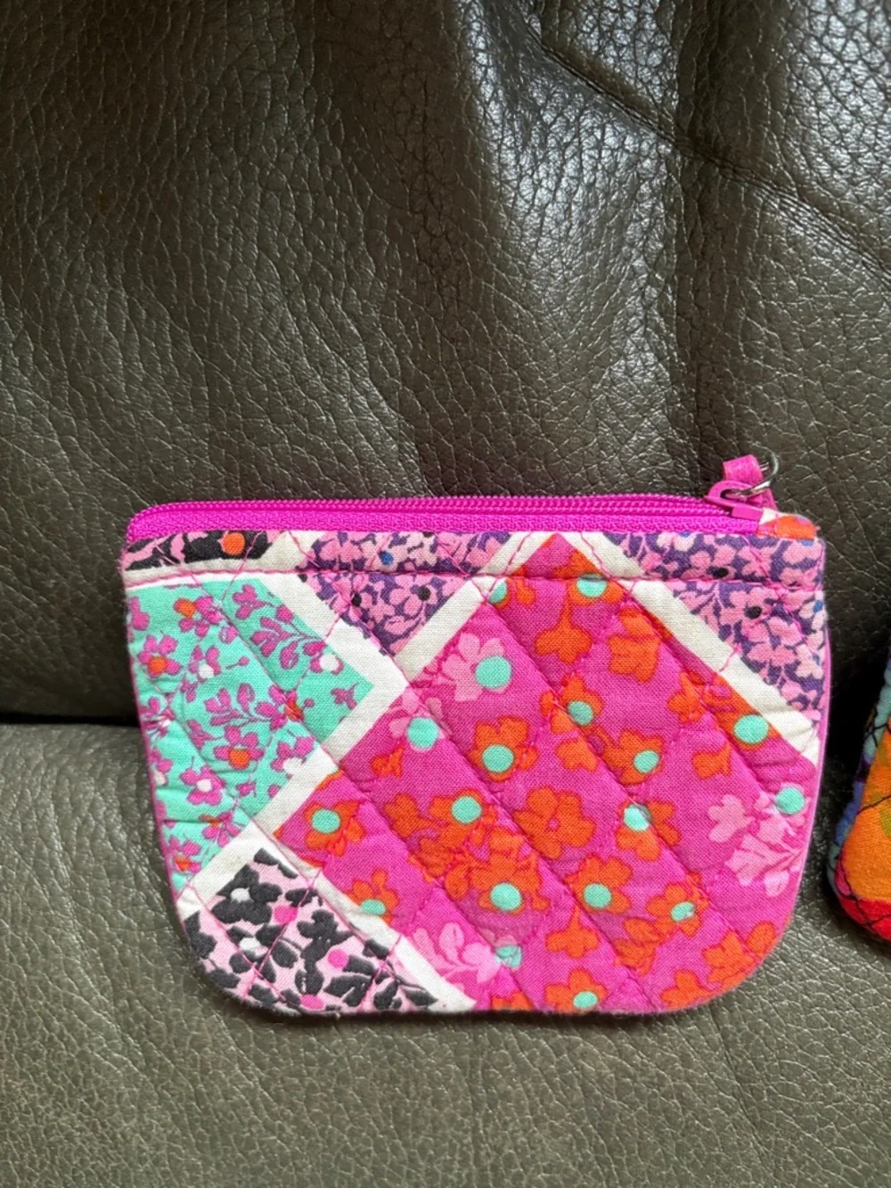 Vera Bradley set of two zip coin purses in multi floral prints